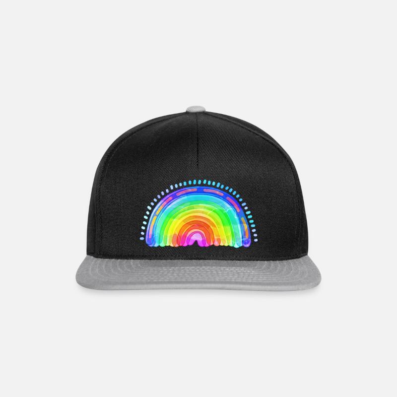 BrillanteSpektrum Regenbogen - Snapback Cap - Schwarz/Grau