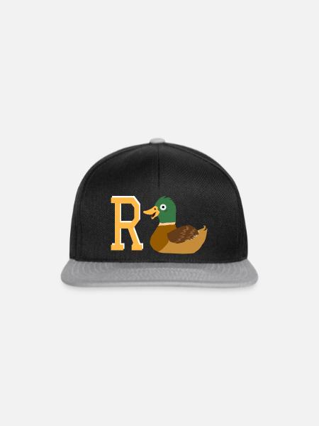 R Ente Rente lustig Ruhestand Rentnerin Rentner - Snapback Cap - Schwarz/Grau