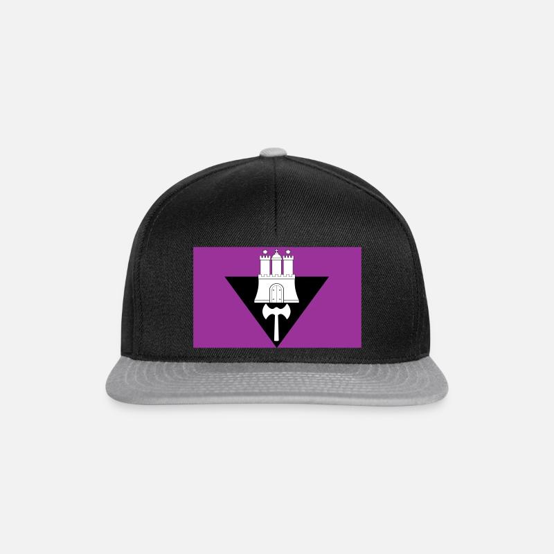 Labrys Lesbian Hamburg Flag - Snapback Cap - Schwarz/Grau