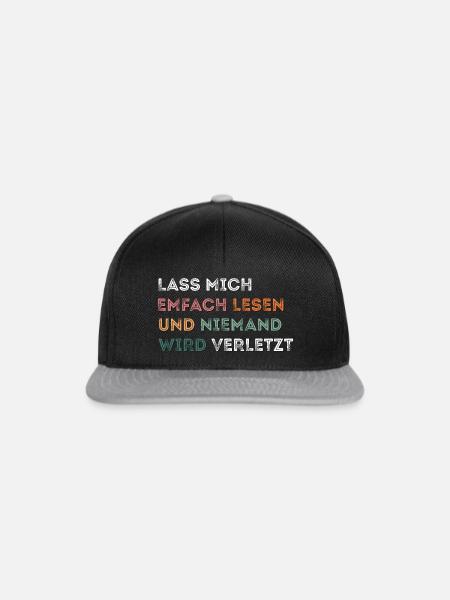 EMFACH LESENWIRD VERLETZTUND NIEMANDLASS MICH - Snapback Cap - Schwarz/Grau