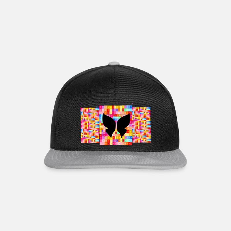 Schmetterling Vision *** - Snapback Cap - Schwarz/Grau