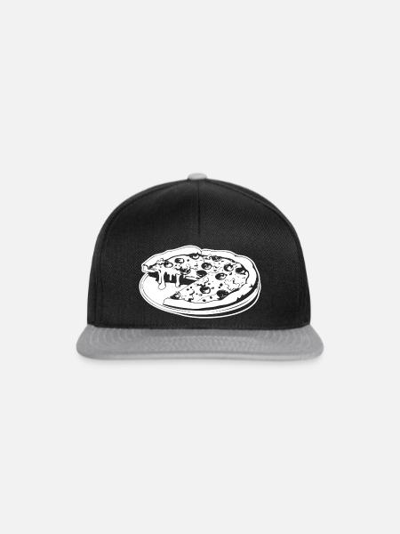 Pizza Fast Food Pizzeria - Snapback Cap - Schwarz/Grau