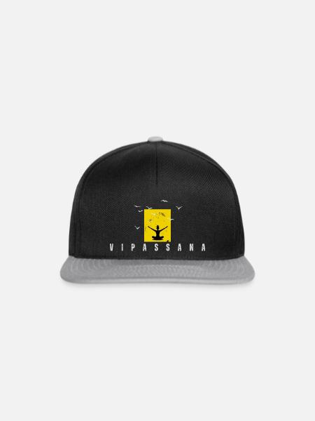 Vipassana Meditation - Snapback Cap - Schwarz/Grau