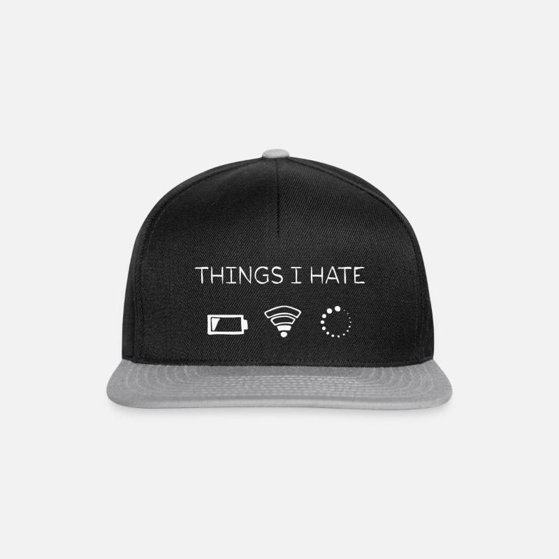 Things I Hate - Snapback Cap - black/grey