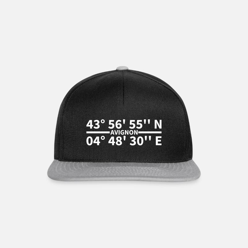 Avignon coordinates - Snapback Cap - black/grey