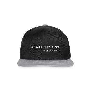 Coordonnées West Jordan, Utah, États-Unis - Casquette snapback - noir/gris - Devant