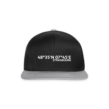 Strasbourg Coordinates - Snapback Cap - black/grey - Front