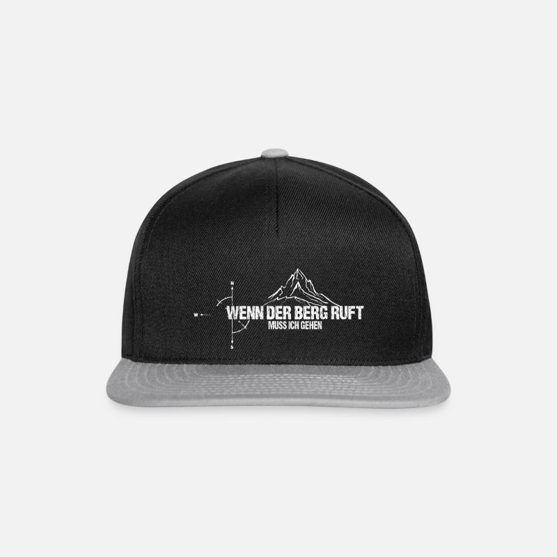 Wenn der Berg ruft - Snapback Cap - Schwarz/Grau