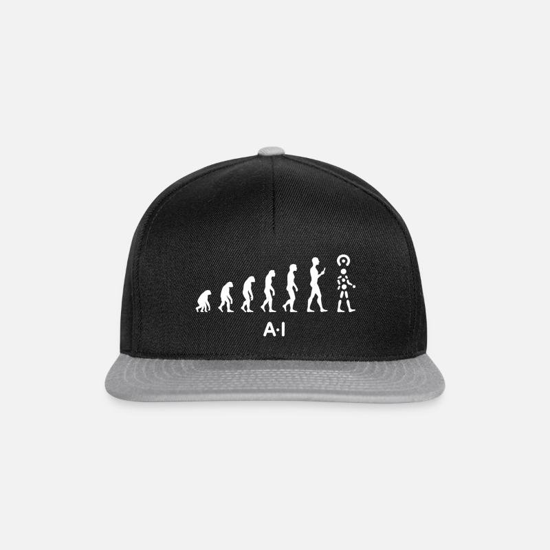 Évolution de l’IA – Intelligence artificielle - Casquette snapback - noir/gris