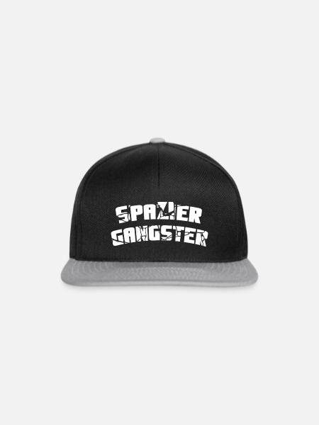 Spaziergangster - Snapback Cap - Schwarz/Grau