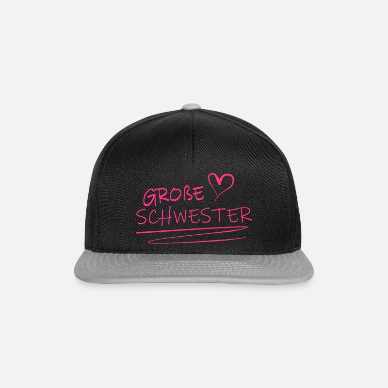 Große Schwester - Snapback Cap - Schwarz/Grau
