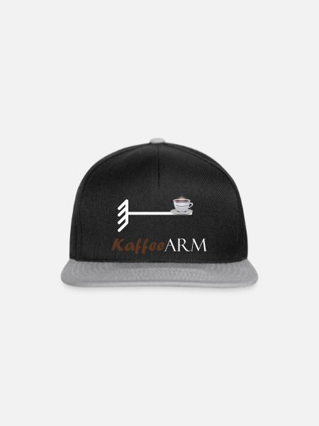 Kaffeearm - Snapback Cap - Schwarz/Grau