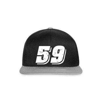 59 Zahl Symbol - Snapback Cap - Schwarz/Grau - Vorne