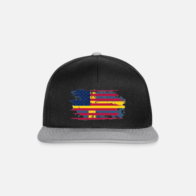 USA-SWE - Snapback Cap - Schwarz/Grau