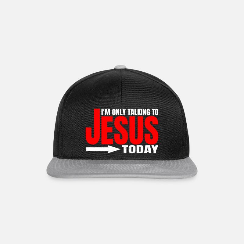 I'm Only Talking To Jesus Today 4 - Snapback Cap - Schwarz/Grau