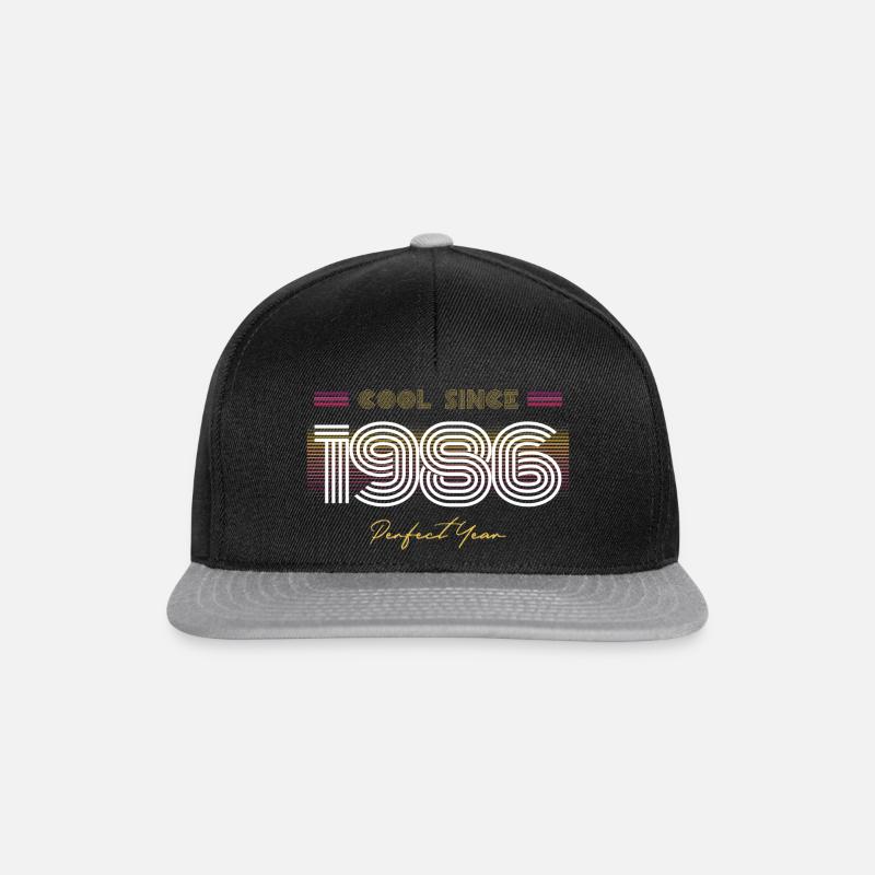 Birthday Cool since 1986 - Snapback Cap - black/grey
