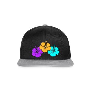 hibiskus - Snapback Cap - Schwarz/Grau - Vorne