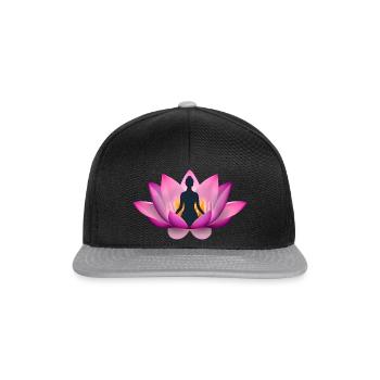 Lotus Meditation Inner Peace - Snapback Cap - black/grey - Front