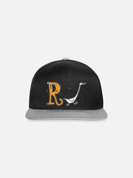 Rente Ente - Ruhestand - Pension - Snapback Cap - Schwarz/Grau