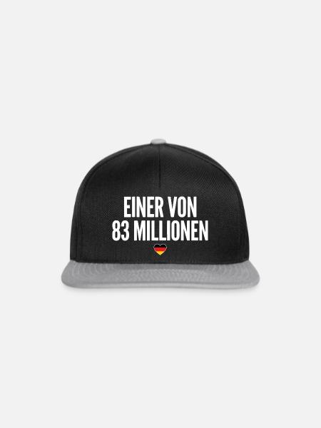 Einer Von 83 Millionen - Snapback Cap - Schwarz/Grau