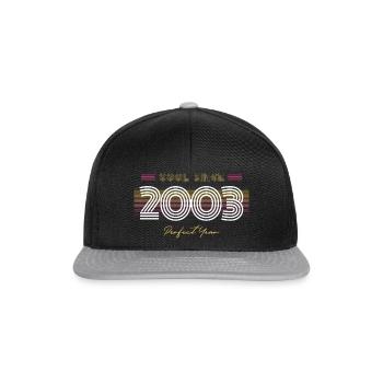 Birthday Cool since 2003 - Snapback Cap - black/grey - Front