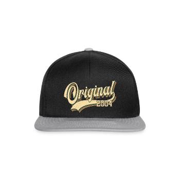 Limited Edition Jahrgang 2004 18 Jahre Geburtstag - Snapback Cap - Schwarz/Grau - Vorne