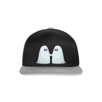 Gespenster-Pärchen - Snapback Cap - Schwarz/Grau - Vorne