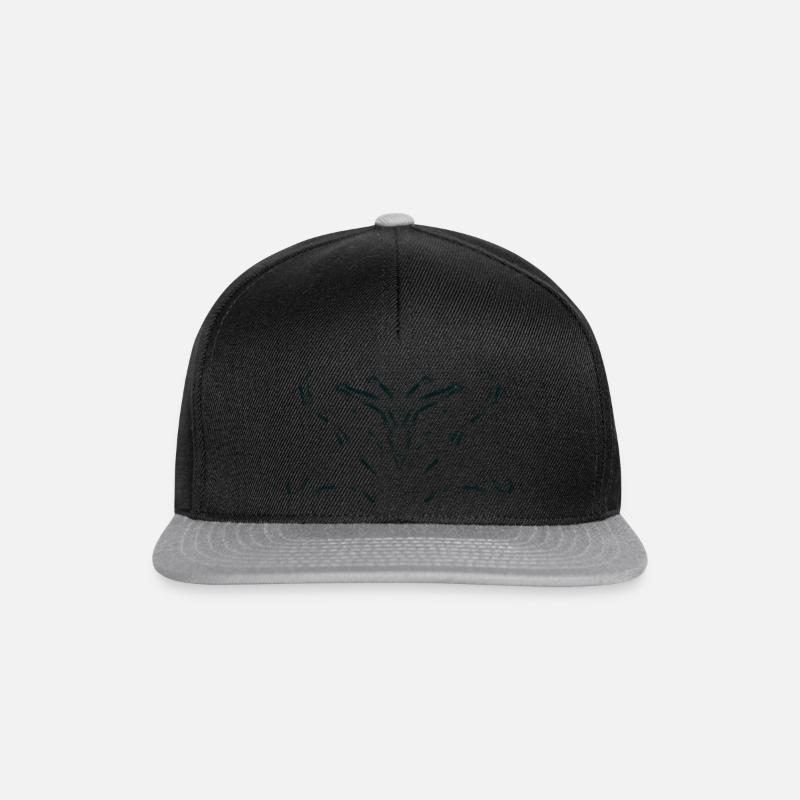 Teufel - Fratze - Tod - Snapback Cap - Schwarz/Grau