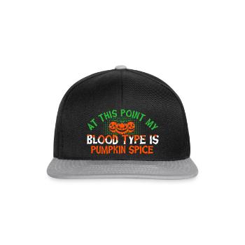 Horreur Halloween Citrouille Épice Creepy - Casquette snapback - noir/gris - Devant