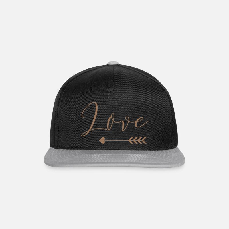 Love - Snapback Cap - Schwarz/Grau