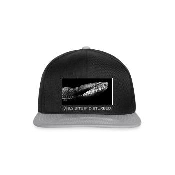Nur beißen, wenn - Snapback Cap - Schwarz/Grau - Vorne