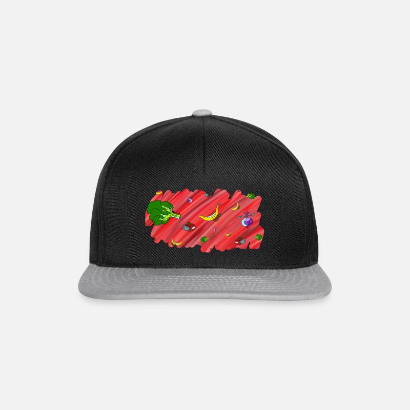 Guerre des légumes de l’espace - Casquette snapback - noir/gris