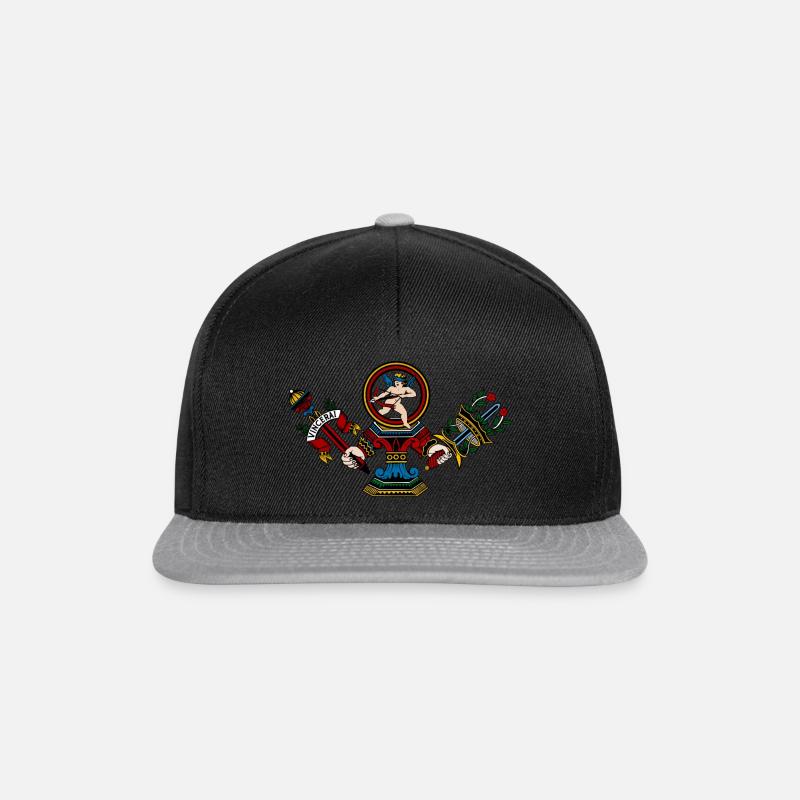 Zusammensetzung der Bergamo-Kartenäxte - Snapback Cap - Schwarz/Grau