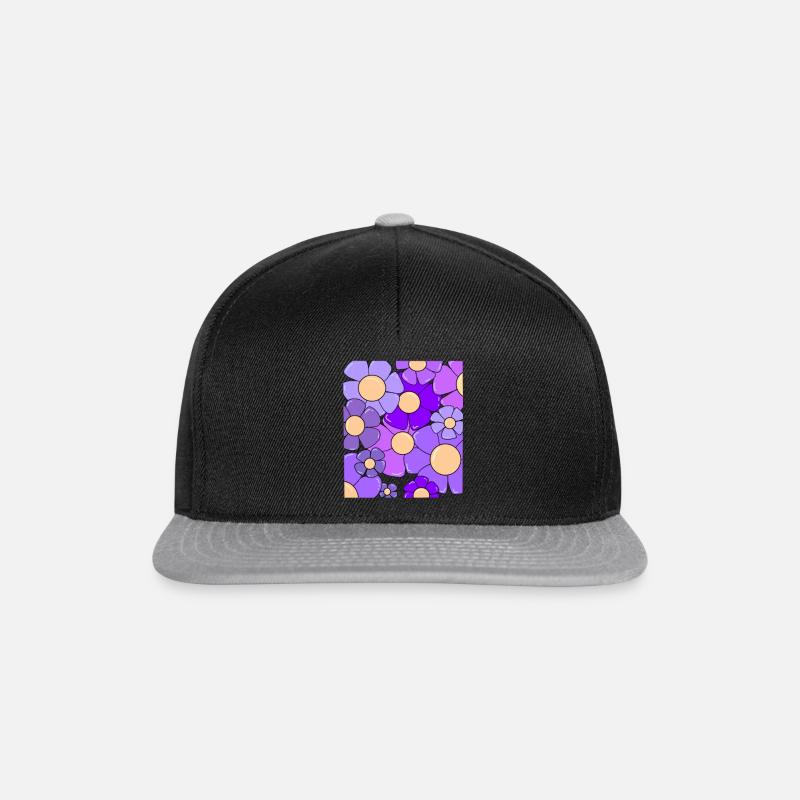 Fleurs unies - Casquette snapback - noir/gris