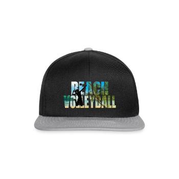 Beachvolleyball - Snapback Cap - Schwarz/Grau - Vorne