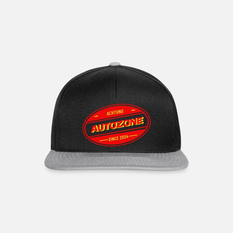 Achtung Autozone Design - Snapback Cap - Schwarz/Grau
