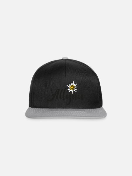 Allgäu - Snapback Cap - Schwarz/Grau