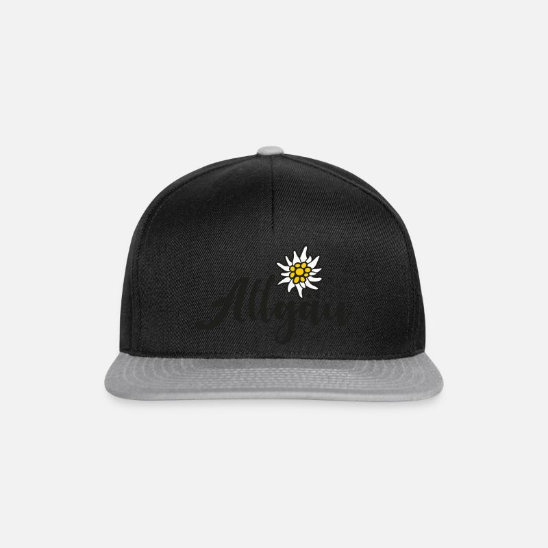 Allgäu - Snapback Cap - Schwarz/Grau