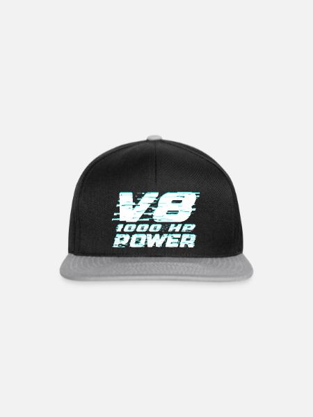 V8 - Snapback Cap - Schwarz/Grau