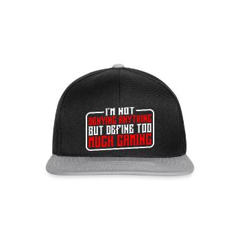 Ne rien nier mais définir trop de jeu 7 - Casquette snapback - noir/gris - Devant