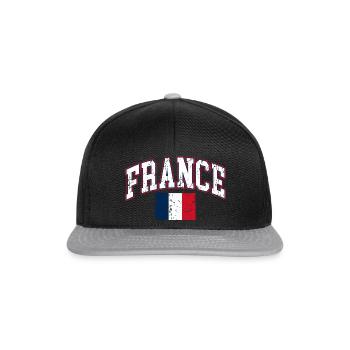 France france - Casquette snapback - noir/gris - Devant