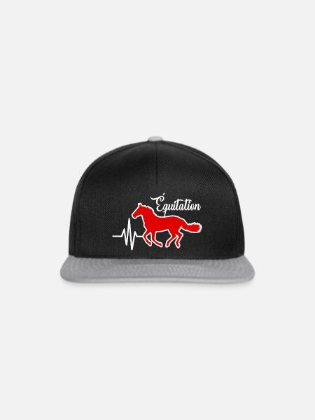 Herzfrequenzreiten - Snapback Cap - Schwarz/Grau