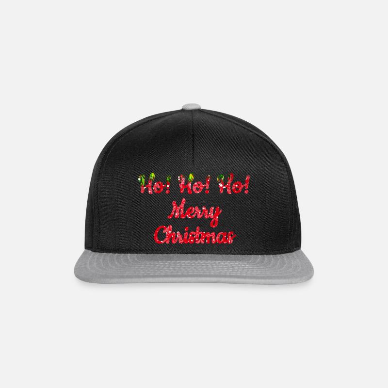 Weihnachtshemd - Winter - Hässlich - Weihnachtsmann - Geschenk - Snapback Cap - Schwarz/Grau