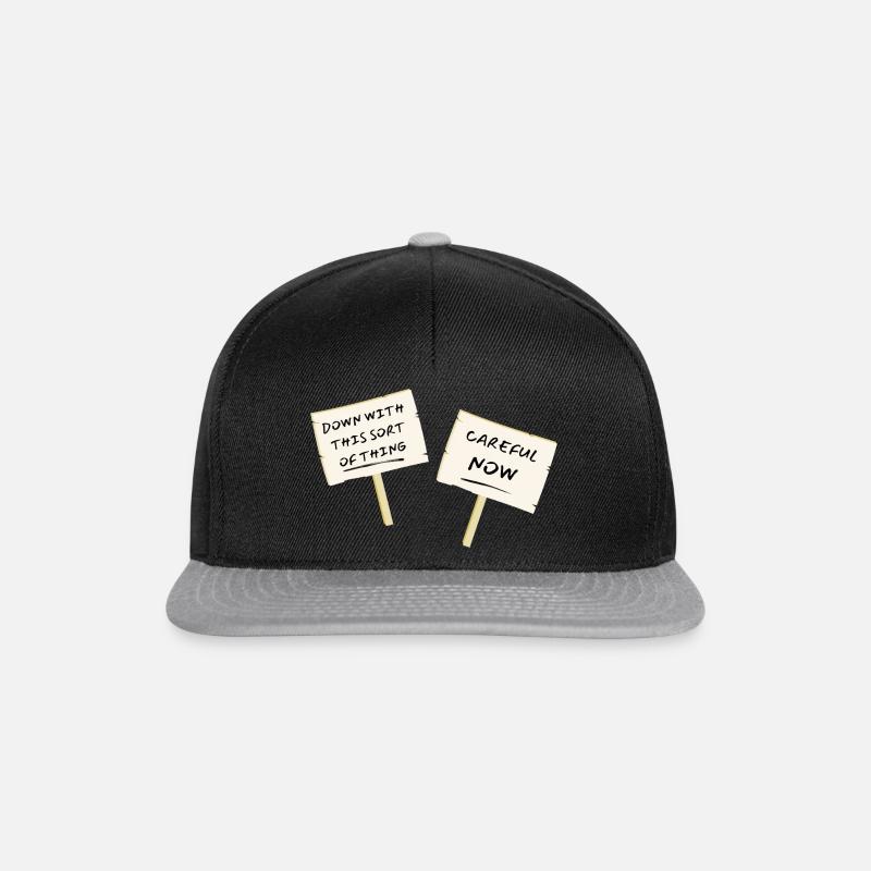 Down With This Sort of Thing - Father Ted Protest - Snapback Cap - black/grey