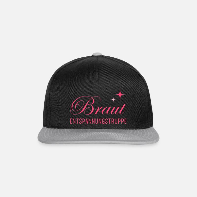 Team Braut - Snapback Cap - Schwarz/Grau