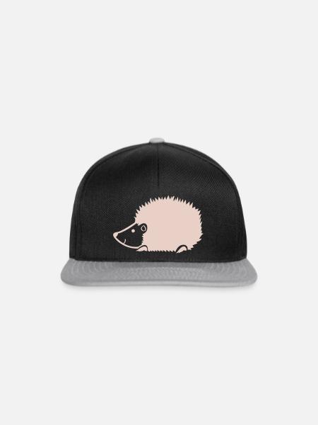 Kuscheliger Igel Silhouette - Snapback Cap - Schwarz/Grau
