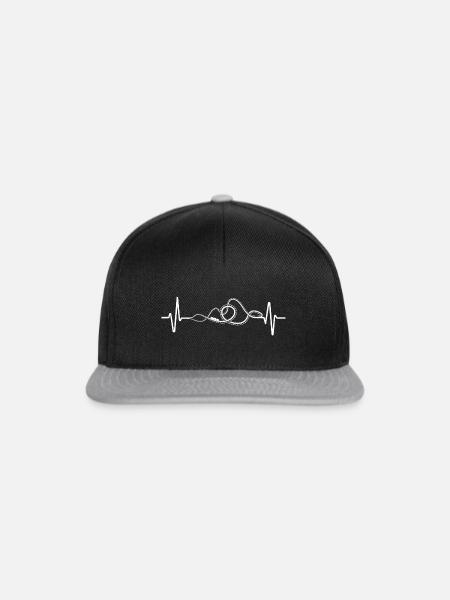 Rollercoaster Herzschlag Achterbahn Freizeitpark - Snapback Cap - Schwarz/Grau