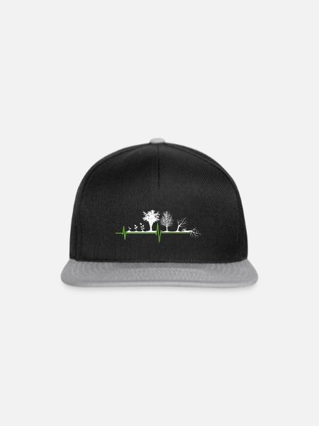 Pflanze Baum Evolution Garten Herzschalg - Snapback Cap - Schwarz/Grau