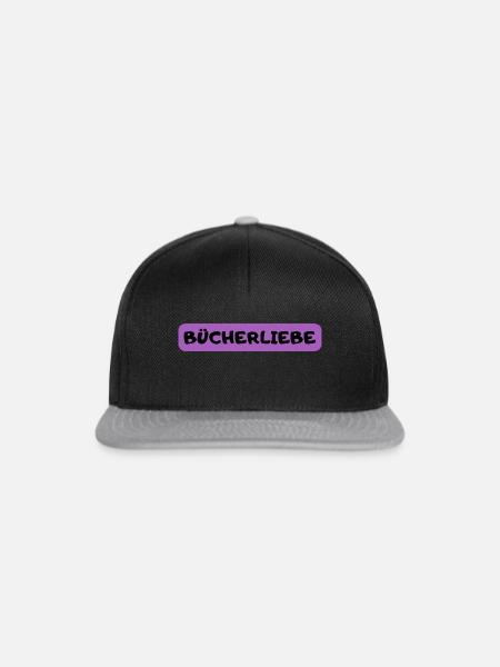Bücherliebe - Snapback Cap - Schwarz/Grau