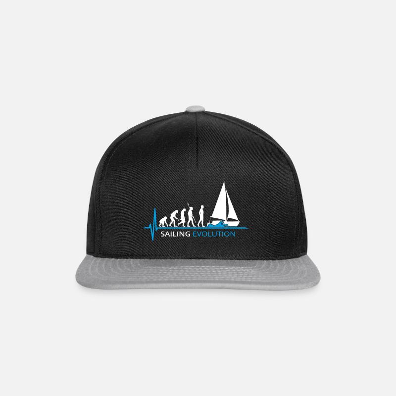 Sailing Evolution Sailboat Sailing - Snapback Cap - black/grey
